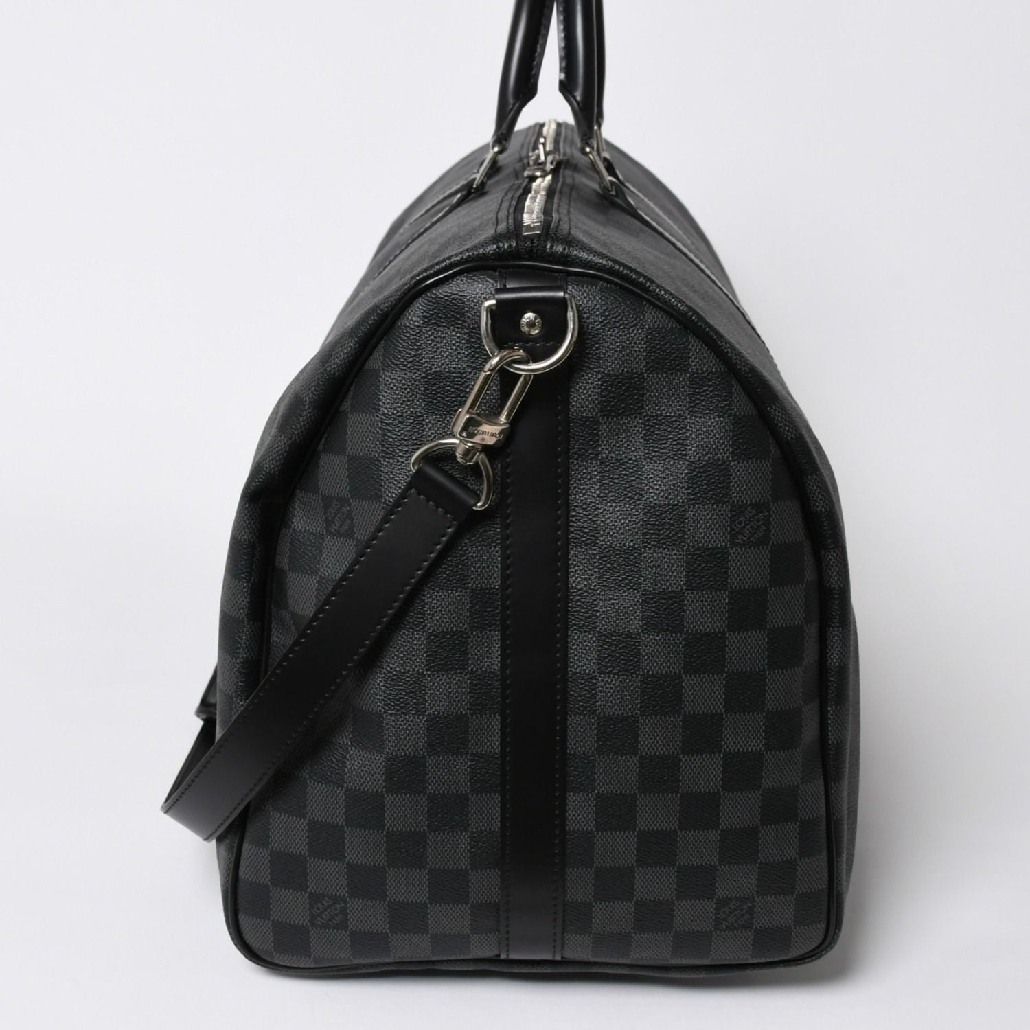 Louis Vuitton Keepall Bandouliere 55 Boston Bag Damier Graphite Black — view 4