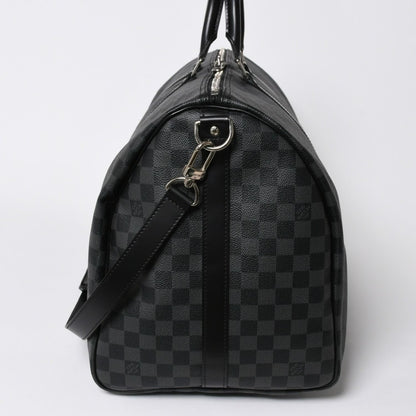 Louis Vuitton Keepall Bandouliere 55 Boston Bag Damier Graphite Black — view 4