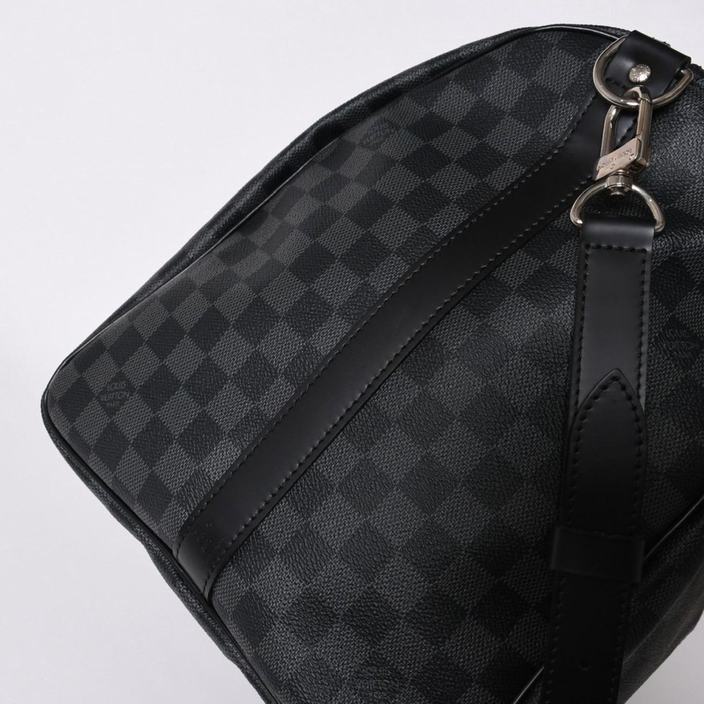 Louis Vuitton Keepall Bandouliere 55 Boston Bag Damier Graphite Black — view 7