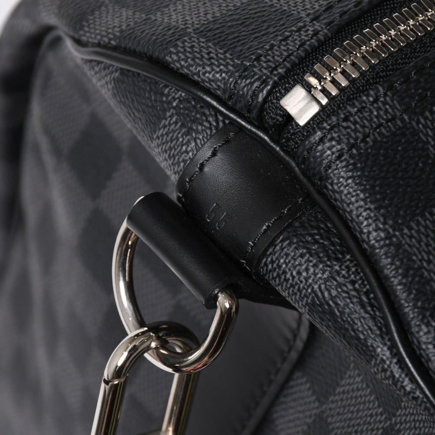 Louis Vuitton Keepall Bandouliere 55 Boston Bag Damier Graphite Black — view 5