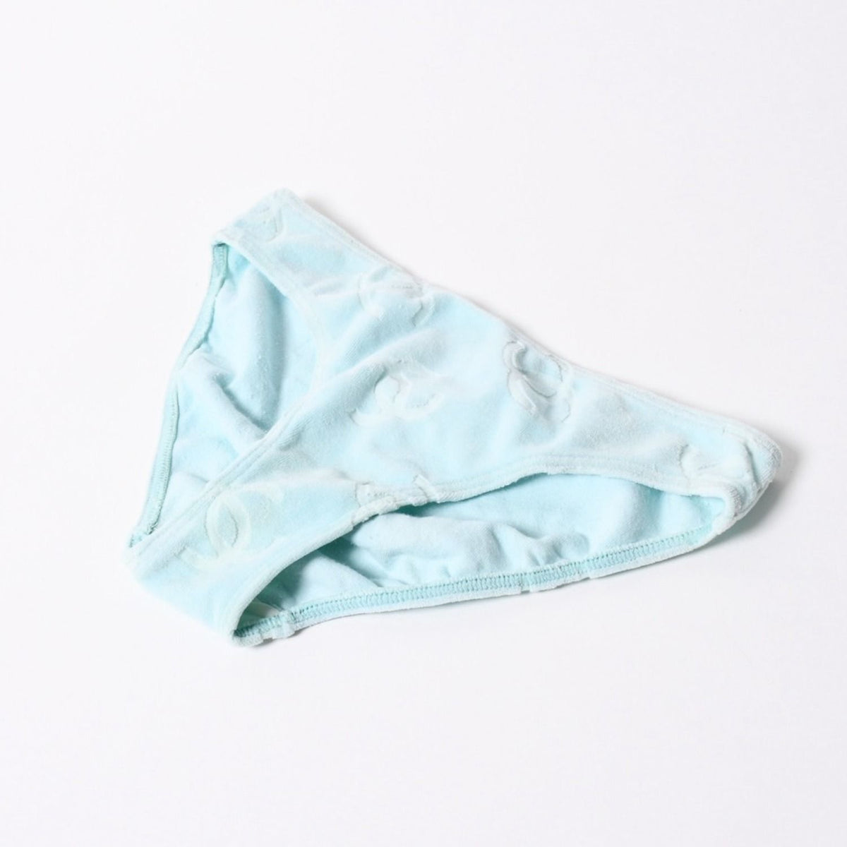Chanel Vintage Swimwear Bikini Separate Set CC Logo Light Blue 4 40 — view 6