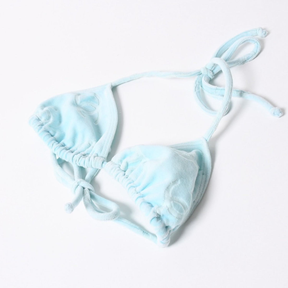 Chanel Vintage Swimwear Bikini Separate Set CC Logo Light Blue 4 40 — view 2