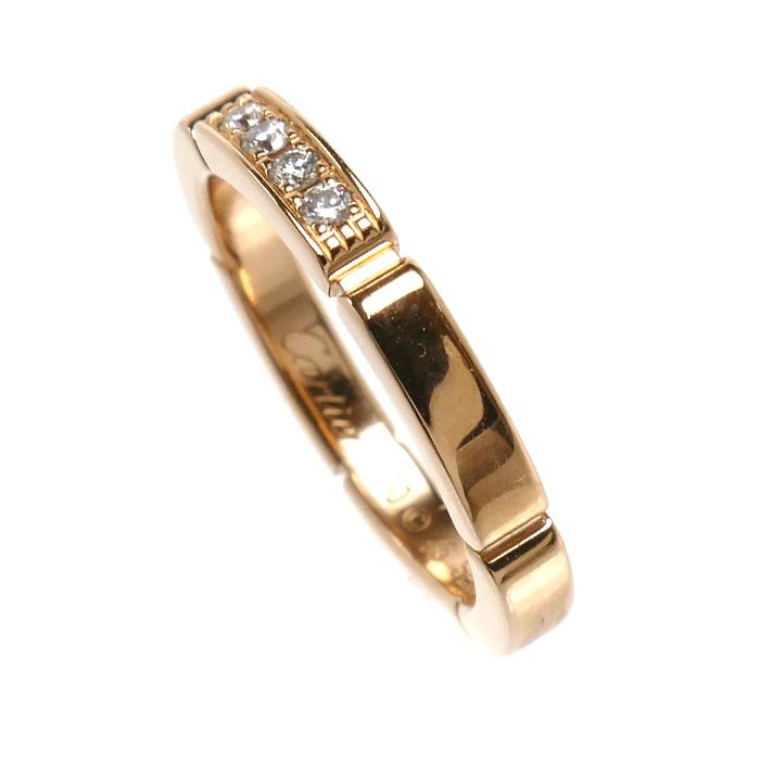 Cartier 18K Pink Gold Maillon Panthere Diamond Ring — view 2