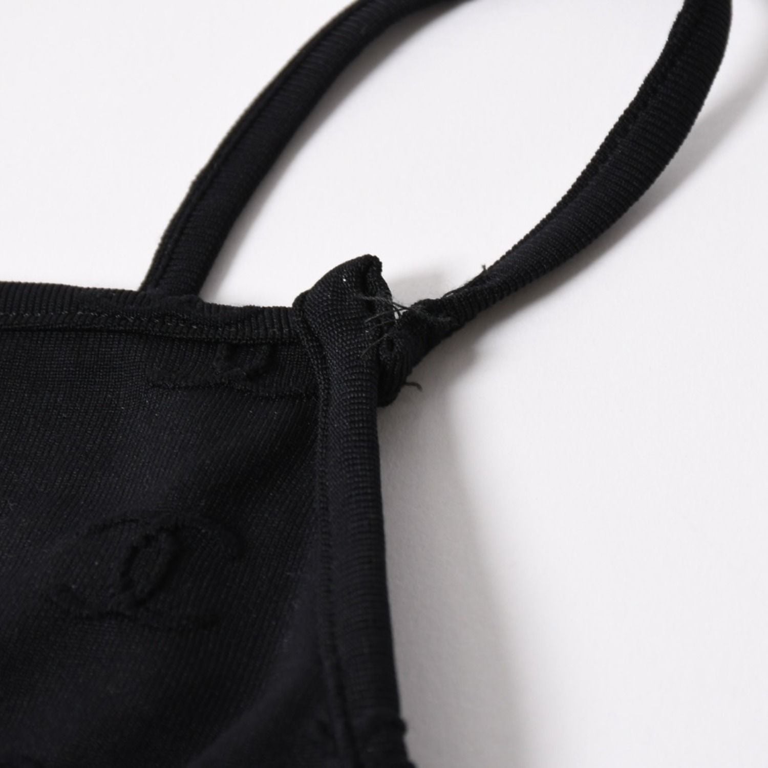 Chanel Camisole Jumpsuit CC Logo Nylon Spandex Black 40 — view 5