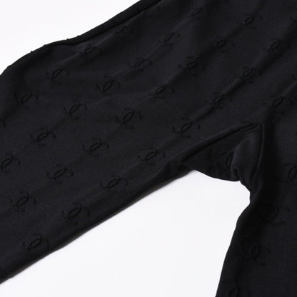 Chanel Camisole Jumpsuit CC Logo Nylon Spandex Black 40 — view 8