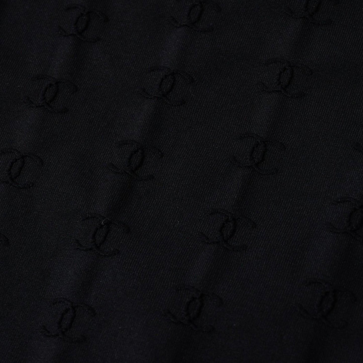 Chanel Camisole Jumpsuit CC Logo Nylon Spandex Black 40 — view 7