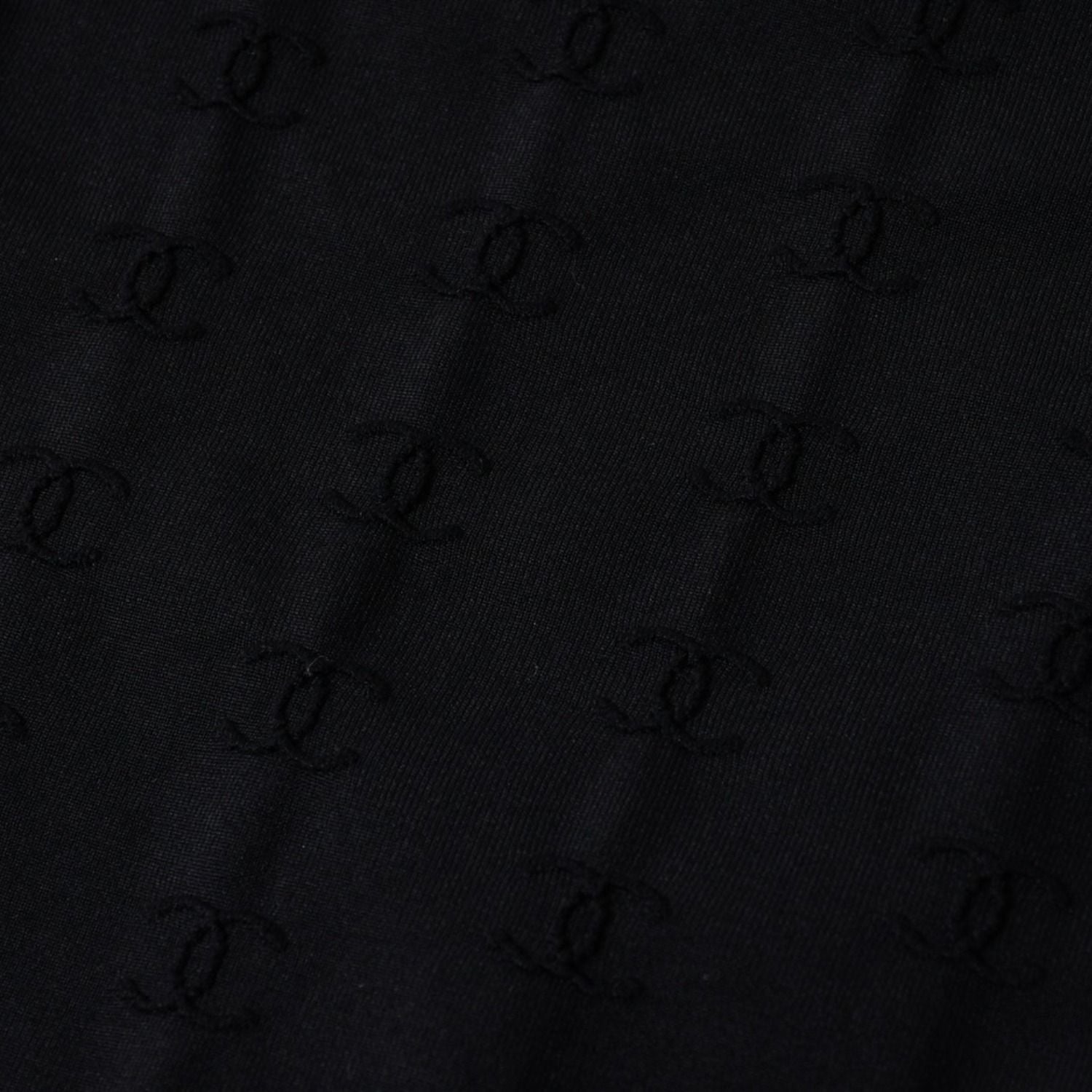 Chanel Camisole Jumpsuit CC Logo Nylon Spandex Black 40 — view 7