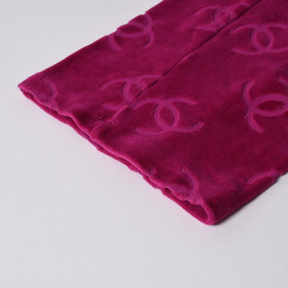Chanel Vintage Velour Pants CC Logo Pink Archive Karl Lagerfeld — view 6