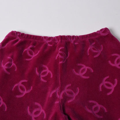 Chanel Vintage Velour Pants CC Logo Pink Archive Karl Lagerfeld — view 4