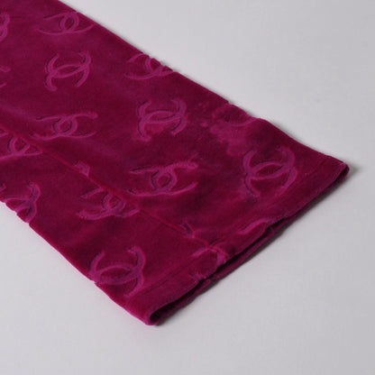 Chanel Vintage Velour Pants CC Logo Pink Archive Karl Lagerfeld — view 7
