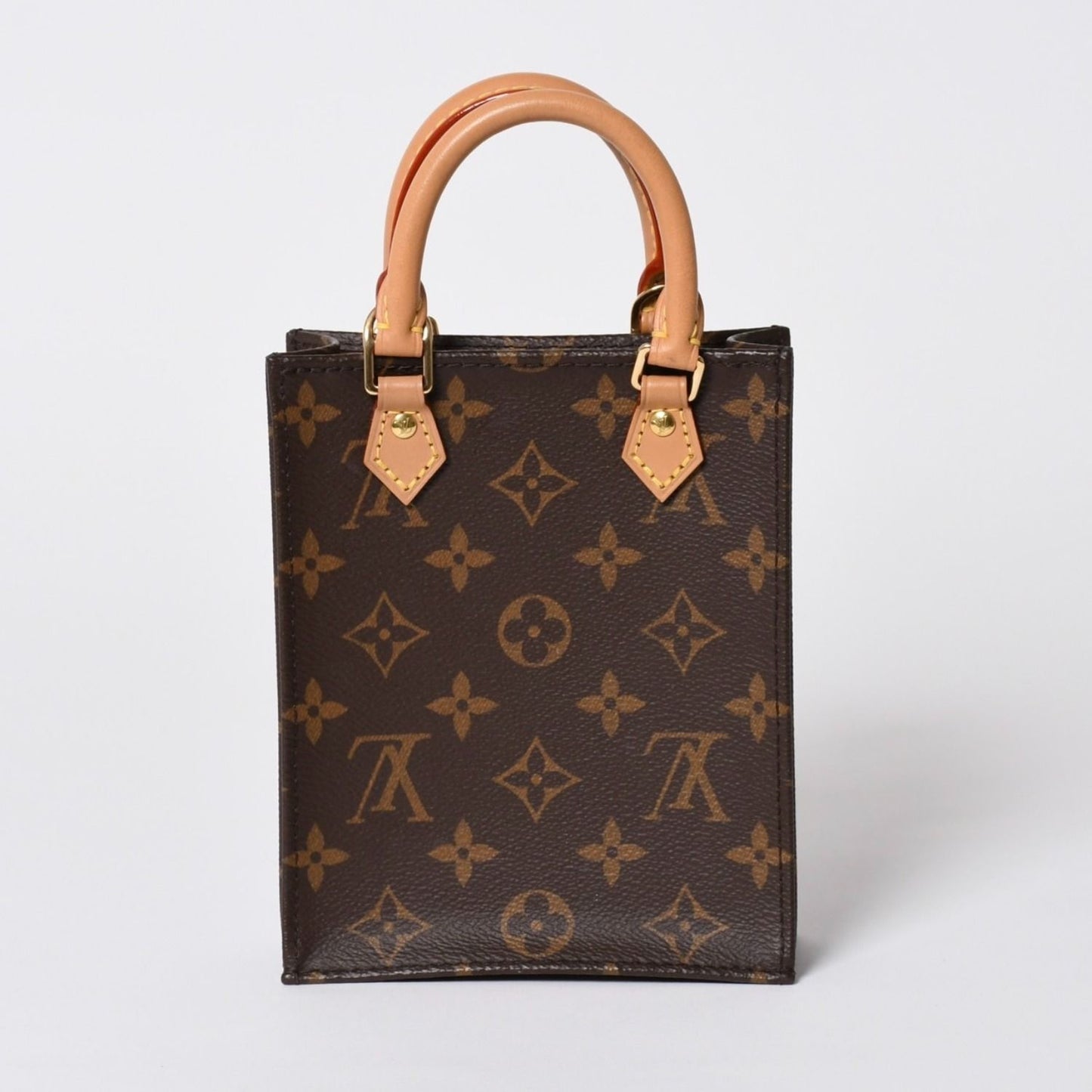 Louis Vuitton Sac Plat 2-Way Bag Monogram Brown Gold Vintage — view 2