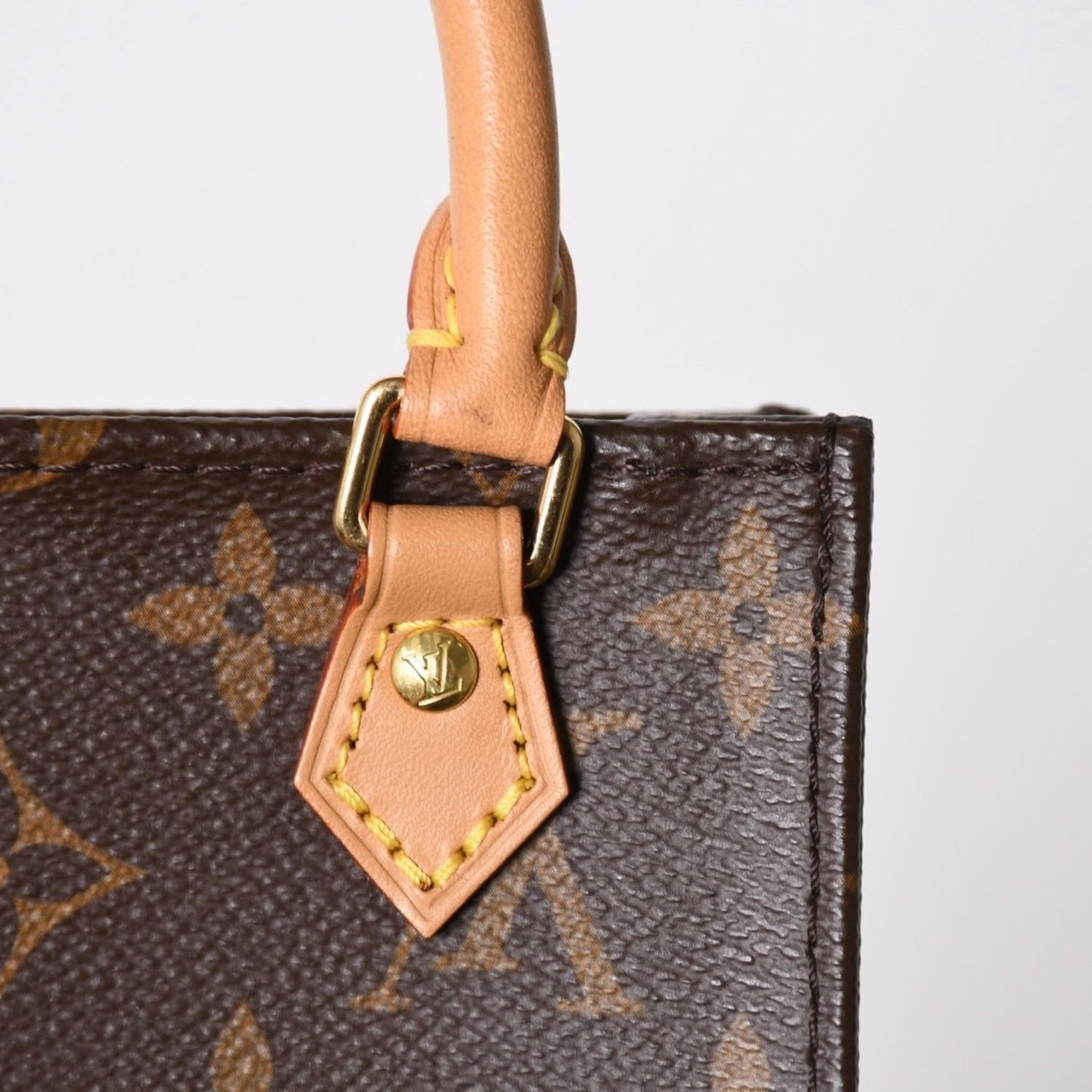 Louis Vuitton Sac Plat 2-Way Bag Monogram Brown Gold Vintage — view 6