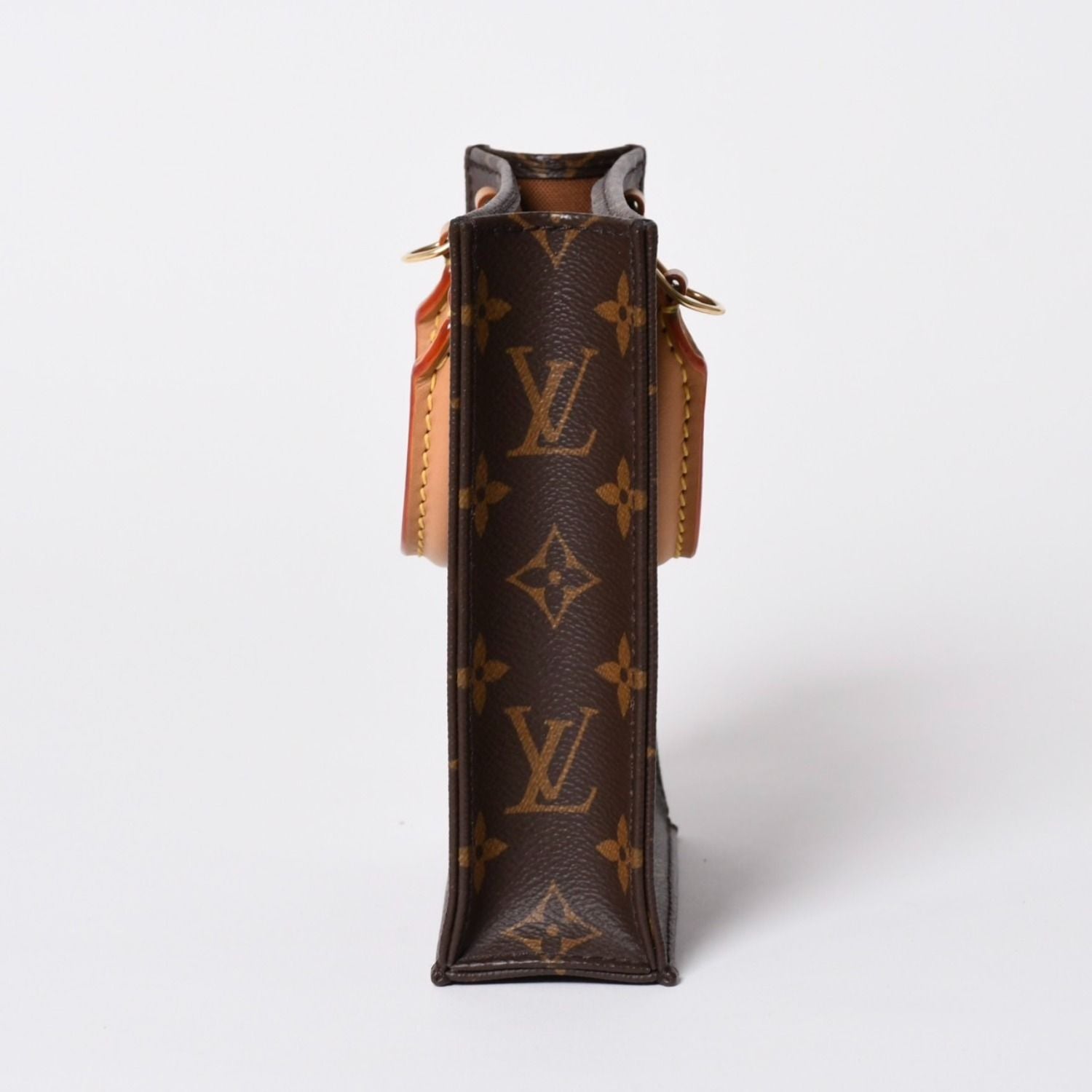Louis Vuitton Sac Plat 2-Way Bag Monogram Brown Gold Vintage — view 4
