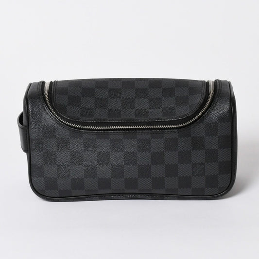 Louis Vuitton Damier Graphite Toilet Pouch Travel Bag Black