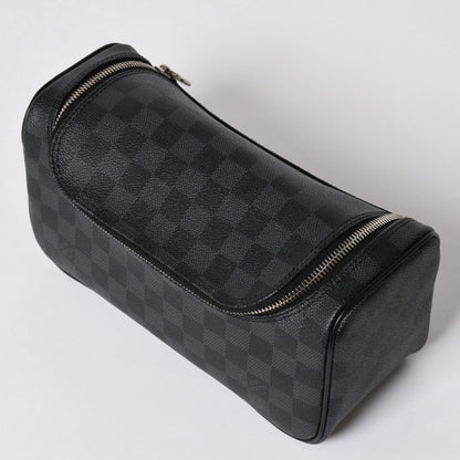 Louis Vuitton Damier Graphite Toilet Pouch Travel Bag Black — view 5