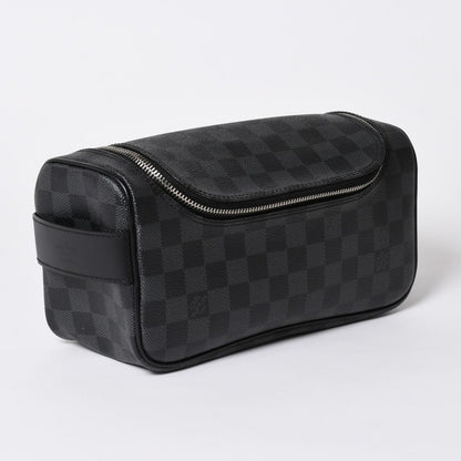Louis Vuitton Damier Graphite Toilet Pouch Travel Bag Black — view 3