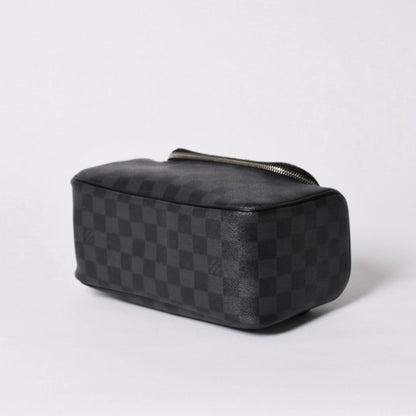 Louis Vuitton Damier Graphite Toilet Pouch Travel Bag Black — view 6