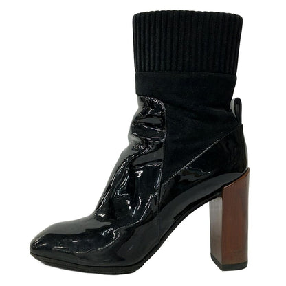 Louis Vuitton Short Boots Black Leather 36.5