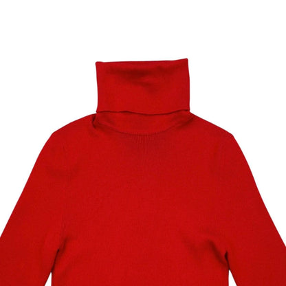 Gucci Sweater Fine Wool Ribbed Turtleneck Knit XS Logo Embroidery — view 3