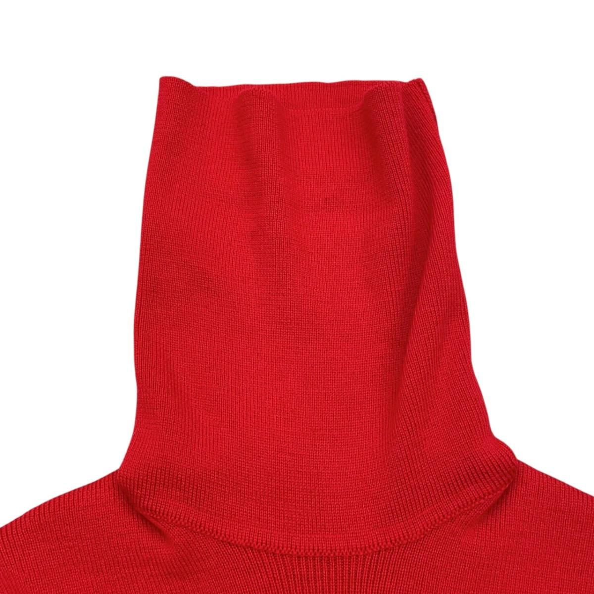 Gucci Sweater Fine Wool Ribbed Turtleneck Knit XS Logo Embroidery — view 8