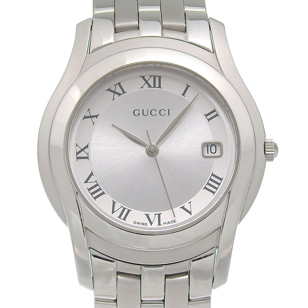 Gucci Class Stainless Steel Quartz Analog Display Silver Dial Watch
