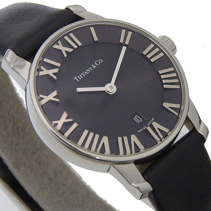 Tiffany & Co Atlas Dream Stainless Steel Quartz Analog Display Black Dial Watch — view 3
