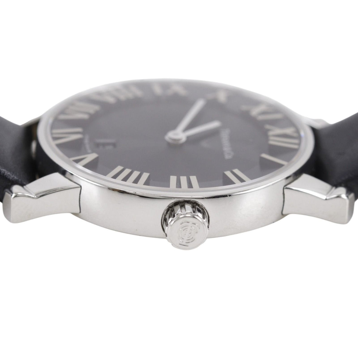 Tiffany & Co Atlas Dream Stainless Steel Quartz Analog Display Black Dial Watch — view 4