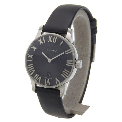 Tiffany & Co Atlas Dream Stainless Steel Quartz Analog Display Black Dial Watch — view 2