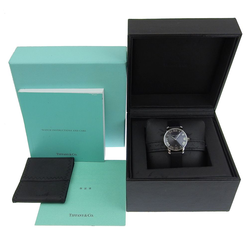 Tiffany & Co Atlas Dream Stainless Steel Quartz Analog Display Black Dial Watch — view 8