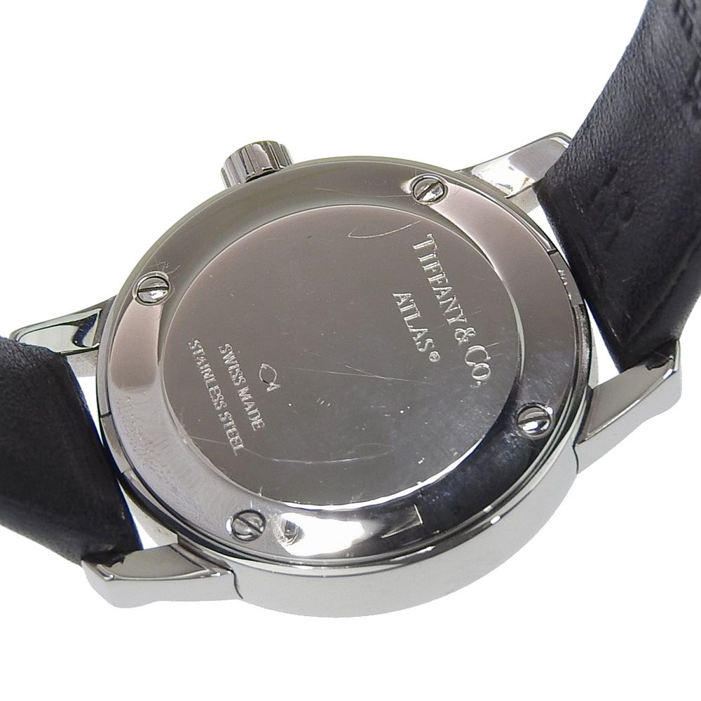 Tiffany & Co Atlas Dream Stainless Steel Quartz Analog Display Black Dial Watch — view 6