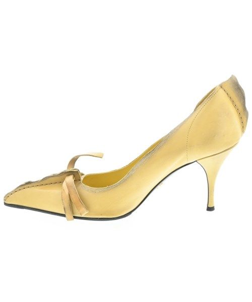 Prada Pumps Heel Yellow — view 4
