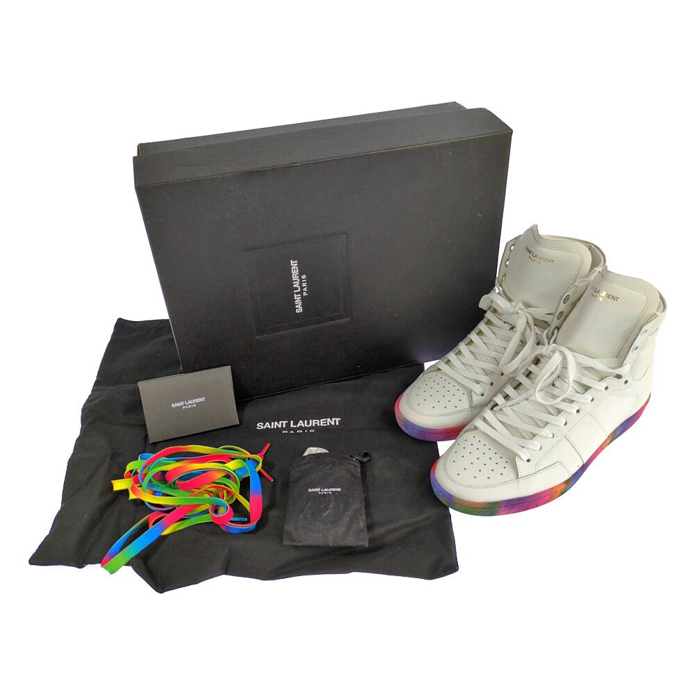 Saint Laurent Paris Coat Classic SL Sneakers 40.5 White — view 8