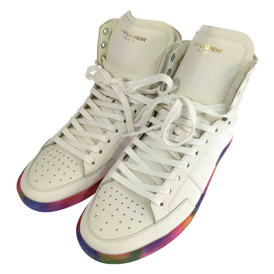 Saint Laurent Paris Coat Classic SL Sneakers 40.5 White