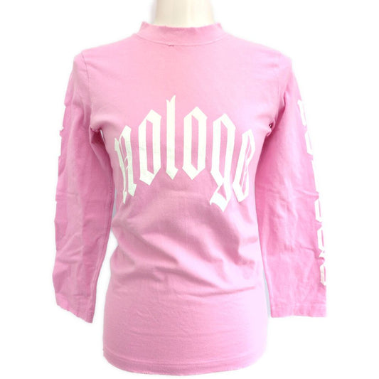 Balenciaga NO Logo Stretch Jersey Distressed Top T-Shirt Top XS Pink