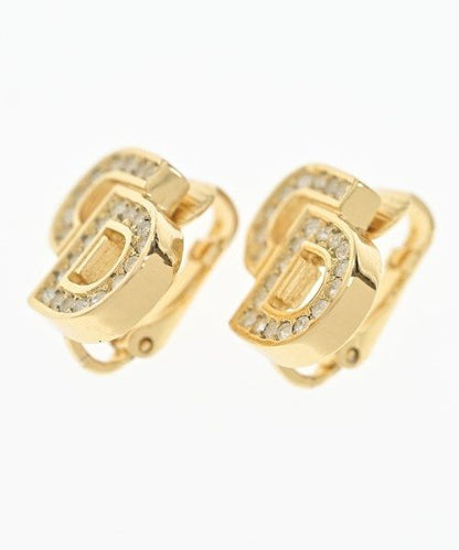 Dior Rhinestone Vintage Single Earring Gold — view 4