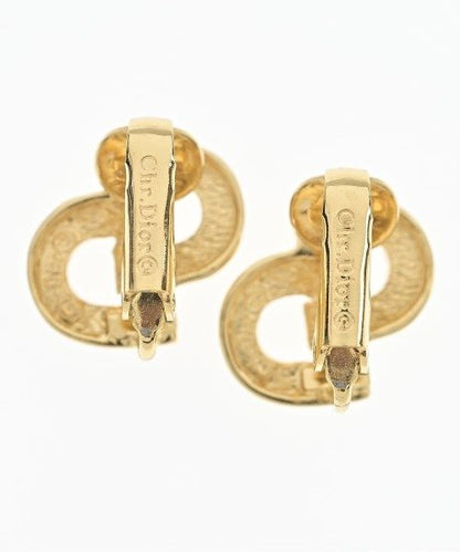 Dior Rhinestone Vintage Single Earring Gold — view 2