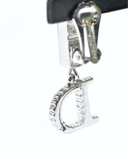 Dior Rhinestone Single Earring Silver — view 3