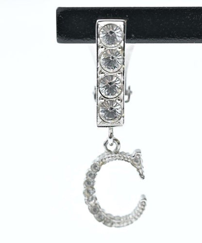 Dior Rhinestone Single Earring Silver — view 2