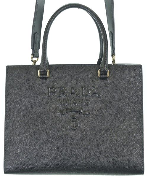 Prada Saffiano 2-Way Shoulder Bag Black