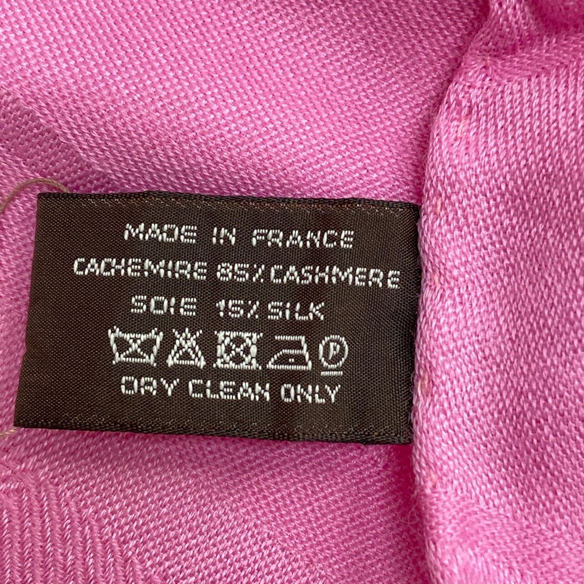 Hermes Shawl New Libris Pink Cashmere Silk Scarf — view 3