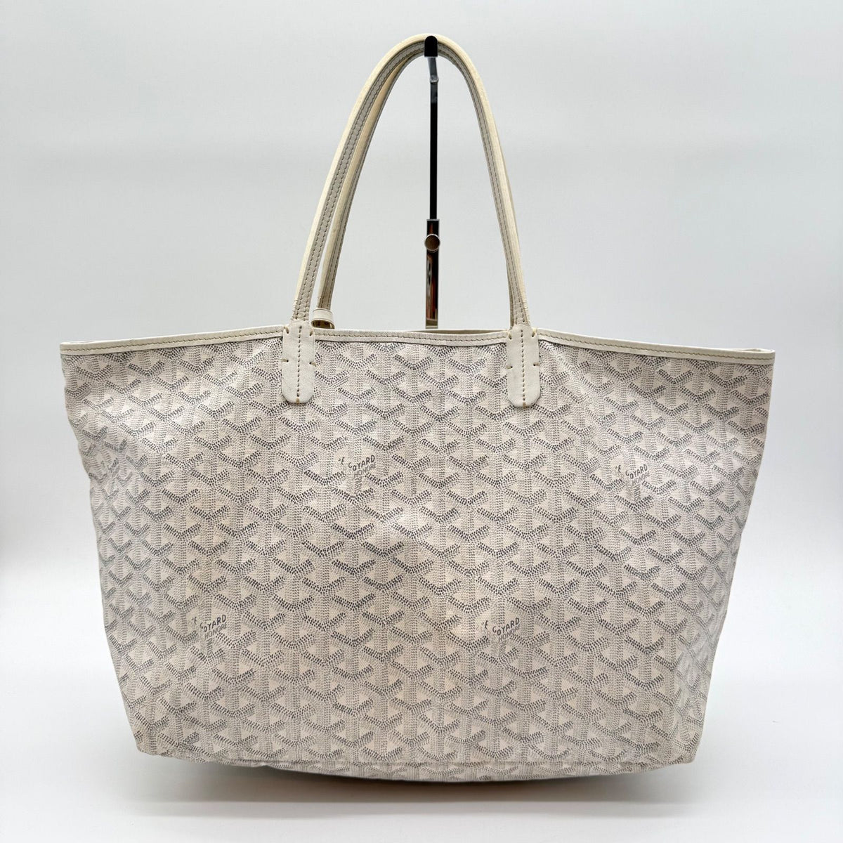Goyard Saint Louis Tote Bag White Leather — view 2