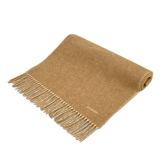 Hermes Scarf Recto Verso Brown Ivory Cashmere