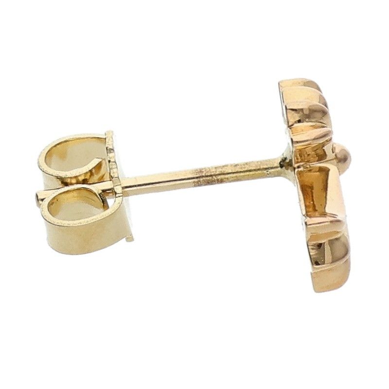 Chrome Hearts 22K No2 CH 22K CH Cross Stud Gold Earrings — view 4
