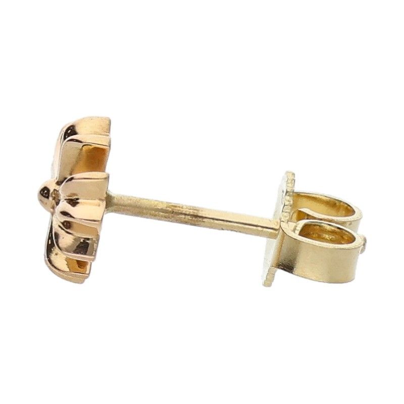 Chrome Hearts 22K No2 CH 22K CH Cross Stud Gold Earrings — view 3