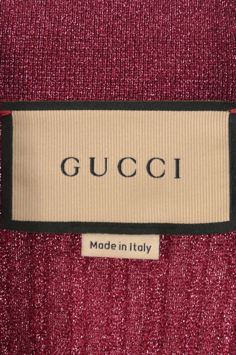 Gucci Lame Knit Short Sleeve Polo Shirt XS — view 2