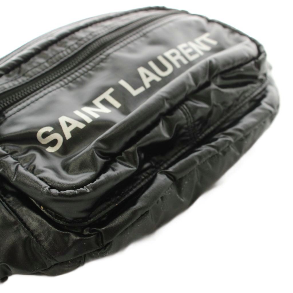 Saint Laurent Paris Noux Cross Belt Bag Logo Print Black — view 4