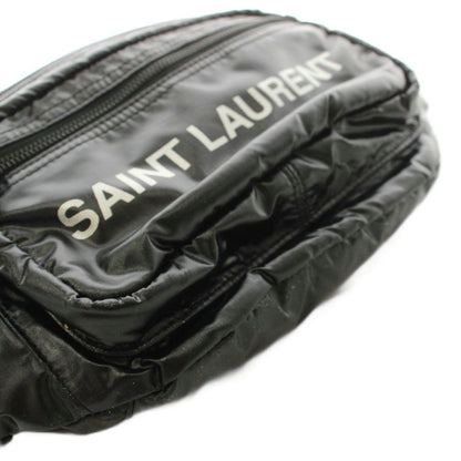 Saint Laurent Paris Noux Cross Belt Bag Logo Print Black — view 4