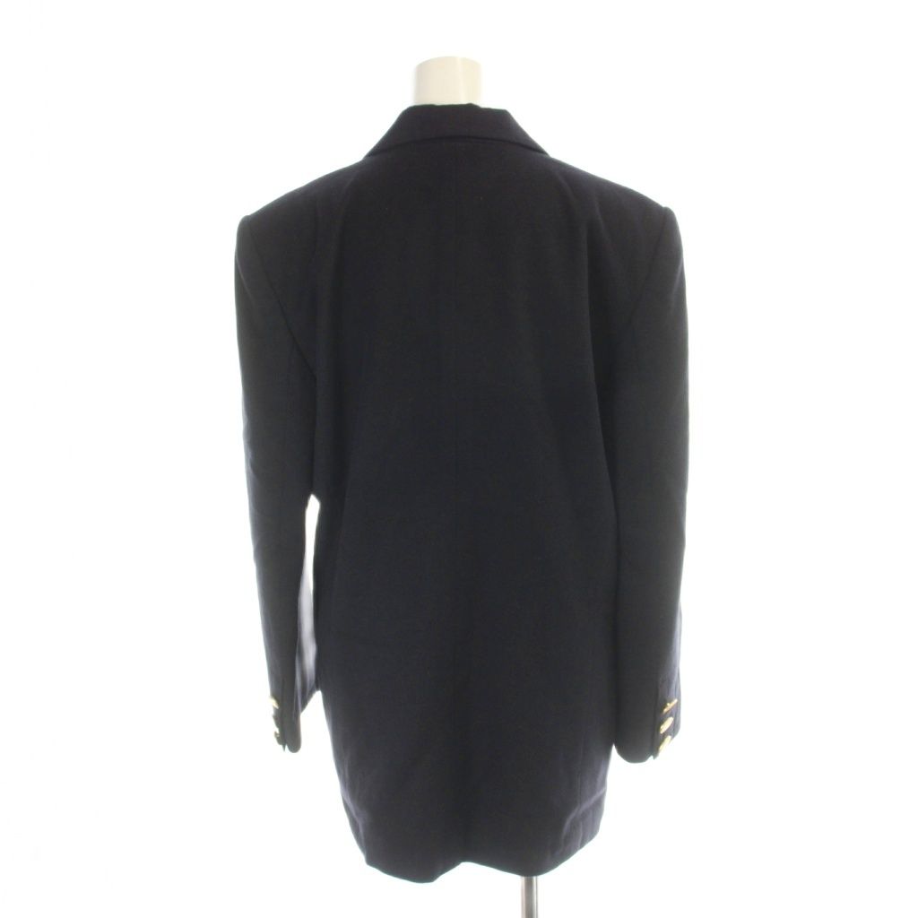 Dior Jacket Blazer Top M Navy Double Breasted Long Sleeve Emblem AP — view 2