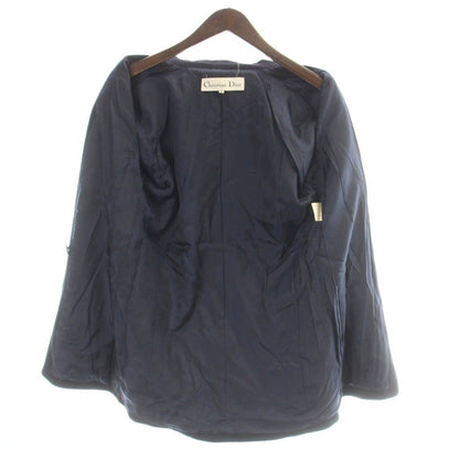Dior Jacket Blazer Top M Navy Double Breasted Long Sleeve Emblem AP — view 4