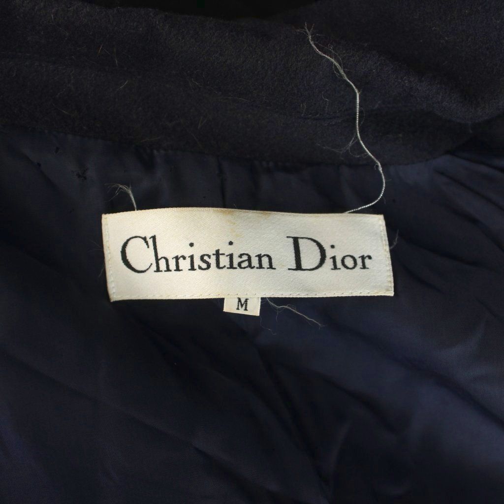 Dior Jacket Blazer Top M Navy Double Breasted Long Sleeve Emblem AP — view 5